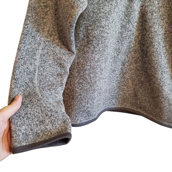 Patagonia Grey Burnout Quarter Zip Long Sleeve Collard Sweater Small Unisex - Picture 8 of 15